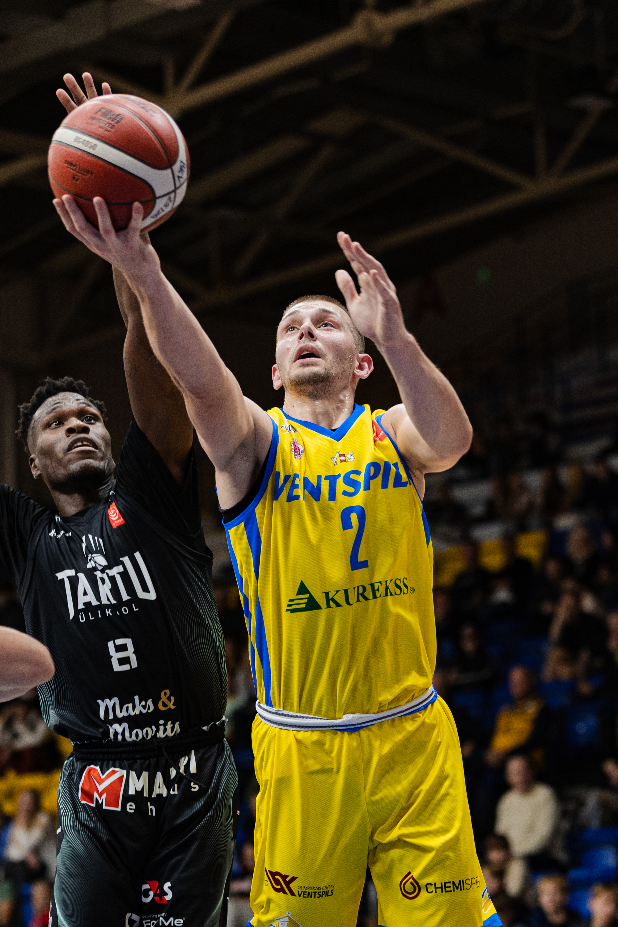 BK Ventspils vs Tartu basketball action